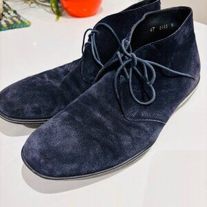 PRADA Blue Suede Lace Up Desert Ankle Boots Men size 9